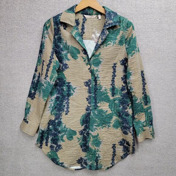 SOFT SURROUNDINGS VERDURE TEXTURED TUNIC TOP, SIZE XS - Picture 1 of 6
